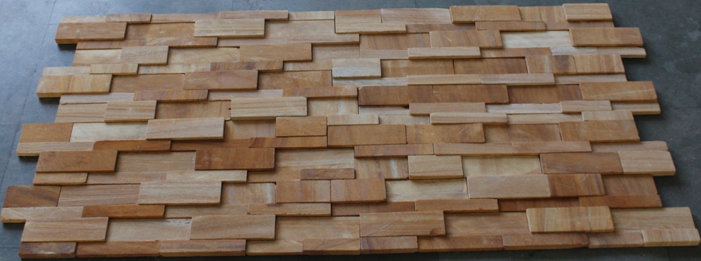 Light Yellow Natural Stone Exterior Elevation Tiles
